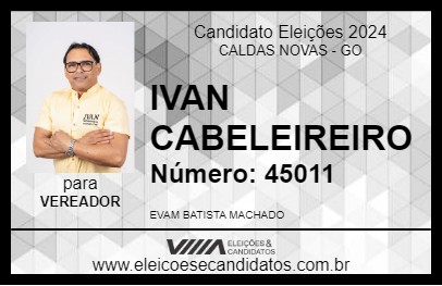 Candidato IVAN CABELEIREIRO 2024 - CALDAS NOVAS - Eleições