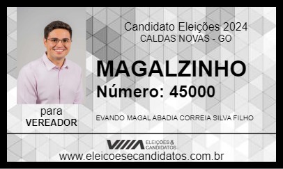 Candidato MAGALZINHO 2024 - CALDAS NOVAS - Eleições