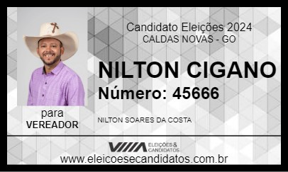 Candidato NILTON CIGANO 2024 - CALDAS NOVAS - Eleições