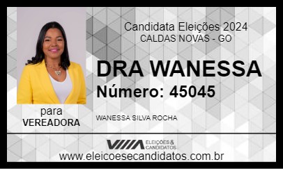 Candidato DRA WANESSA 2024 - CALDAS NOVAS - Eleições