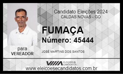 Candidato FUMAÇA 2024 - CALDAS NOVAS - Eleições