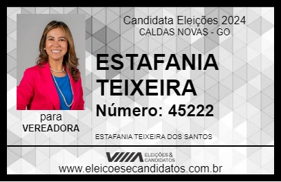 Candidato ESTEFANIA TEIXEIRA 2024 - CALDAS NOVAS - Eleições