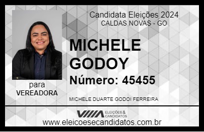 Candidato MICHELE GODOY 2024 - CALDAS NOVAS - Eleições