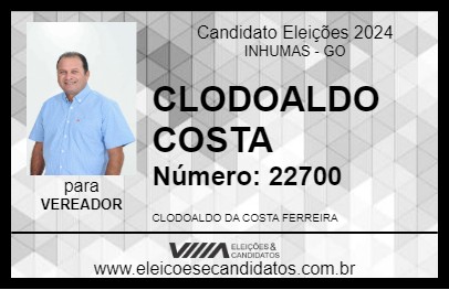 Candidato CLODOALDO COSTA 2024 - INHUMAS - Eleições