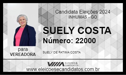 Candidato SUELY COSTA 2024 - INHUMAS - Eleições