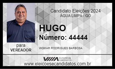 Candidato HUGO 2024 - ÁGUA LIMPA - Eleições