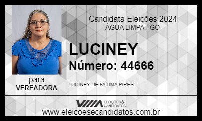 Candidato LUCINEY 2024 - ÁGUA LIMPA - Eleições