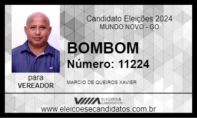 Candidato BOMBOM 2024 - MUNDO NOVO - Eleições