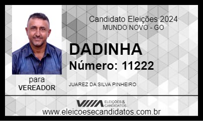 Candidato DADINHA 2024 - MUNDO NOVO - Eleições