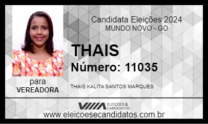 Candidato THAIS 2024 - MUNDO NOVO - Eleições