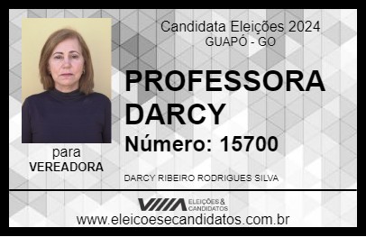 Candidato PROFESSORA DARCY 2024 - GUAPÓ - Eleições