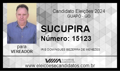 Candidato ÍRIS SUCUPIRA 2024 - GUAPÓ - Eleições