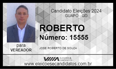 Candidato ROBERTO 2024 - GUAPÓ - Eleições