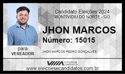 Candidato JHON MARCOS 2024 - MONTIVIDIU DO NORTE - Eleições