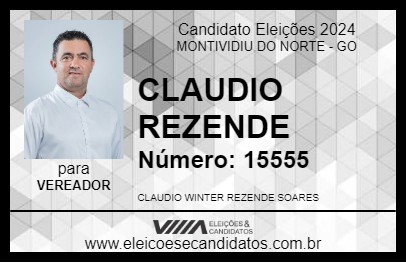 Candidato CLAUDIO REZENDE 2024 - MONTIVIDIU DO NORTE - Eleições