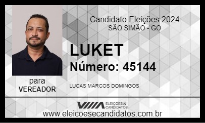 Candidato LUKET 2024 - SÃO SIMÃO - Eleições