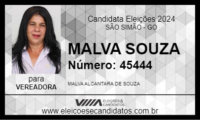 Candidato MALVA SOUZA 2024 - SÃO SIMÃO - Eleições