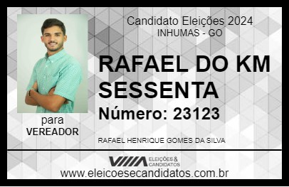 Candidato RAFAEL DO KM SESSENTA 2024 - INHUMAS - Eleições