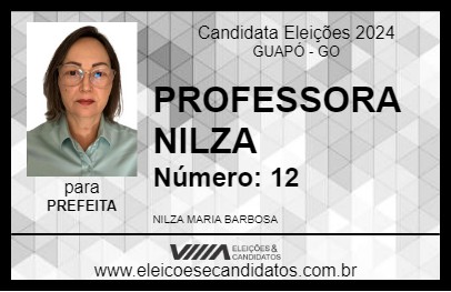 Candidato PROFESSORA NILZA 2024 - GUAPÓ - Eleições