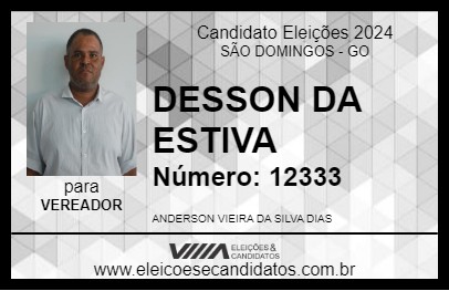 Candidato DESSON DA ESTIVA 2024 - SÃO DOMINGOS - Eleições