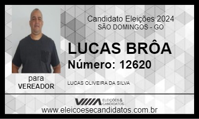 Candidato LUCAS BRÔA 2024 - SÃO DOMINGOS - Eleições