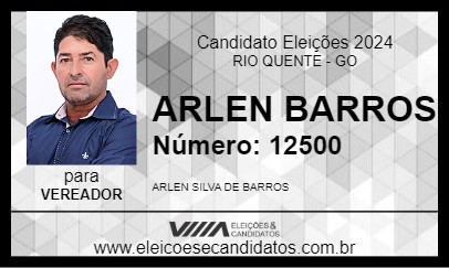 Candidato ARLEN BARROS 2024 - RIO QUENTE - Eleições