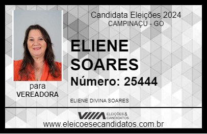 Candidato ELIENE SOARES 2024 - CAMPINAÇU - Eleições