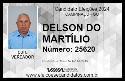 Candidato DELSON DO MARTÍLIO 2024 - CAMPINAÇU - Eleições