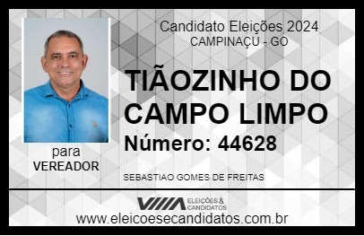 Candidato TIÃOZINHO DO CAMPO LIMPO 2024 - CAMPINAÇU - Eleições