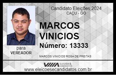 Candidato MARCOS VINICIOS 2024 - CAÇU - Eleições