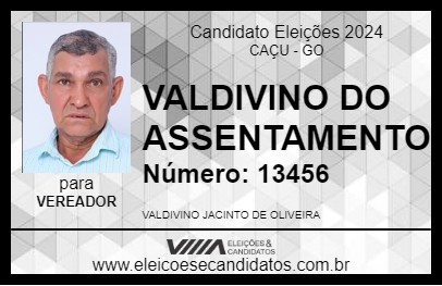 Candidato VALDIVINO DO ASSENTAMENTO 2024 - CAÇU - Eleições