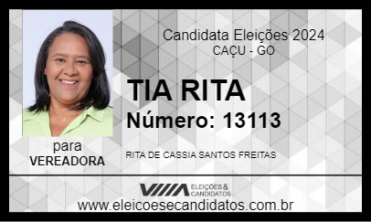 Candidato TIA RITA 2024 - CAÇU - Eleições