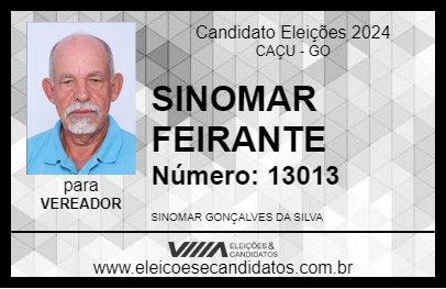 Candidato SINOMAR FEIRANTE 2024 - CAÇU - Eleições