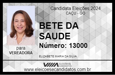 Candidato BETE DA SAUDE 2024 - CAÇU - Eleições