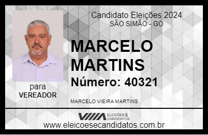 Candidato MARCELO MARTINS 2024 - SÃO SIMÃO - Eleições