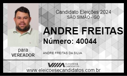 Candidato ANDRÉ DA FARMÁCIA 2024 - SÃO SIMÃO - Eleições