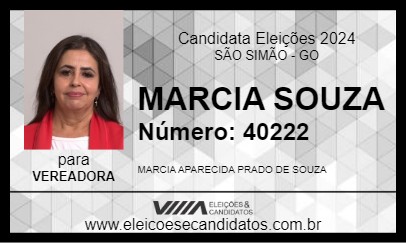 Candidato MARCIA SOUZA 2024 - SÃO SIMÃO - Eleições