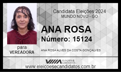 Candidato ANA ROSA 2024 - MUNDO NOVO - Eleições