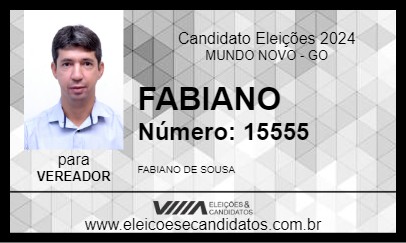 Candidato FABIANO DA SAÚDE 2024 - MUNDO NOVO - Eleições