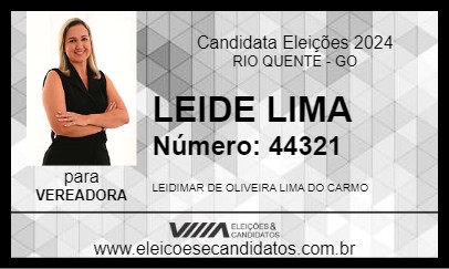 Candidato LEIDE LIMA 2024 - RIO QUENTE - Eleições