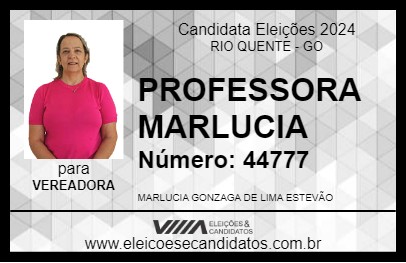 Candidato PROFESSORA MARLUCIA 2024 - RIO QUENTE - Eleições