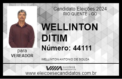 Candidato WELLINTON DITIM 2024 - RIO QUENTE - Eleições