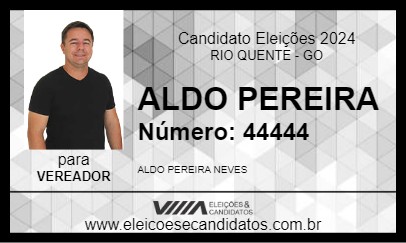 Candidato ALDO PEREIRA 2024 - RIO QUENTE - Eleições