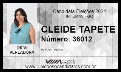 Candidato CLEIDE TAPETE 2024 - INHUMAS - Eleições