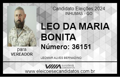 Candidato LEO DA MARIA BONITA 2024 - INHUMAS - Eleições