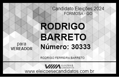 Candidato RODRIGO BARRETO 2024 - FORMOSA - Eleições