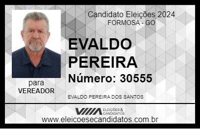 Candidato EVALDO PEREIRA 2024 - FORMOSA - Eleições