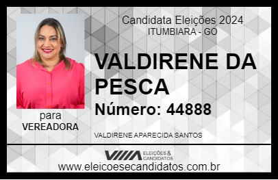 Candidato VALDIRENE DA PESCA 2024 - ITUMBIARA - Eleições