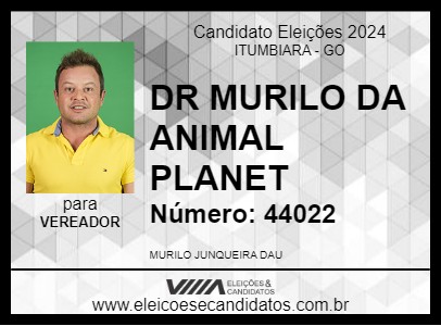 Candidato DR MURILO DA ANIMAL PLANET 2024 - ITUMBIARA - Eleições