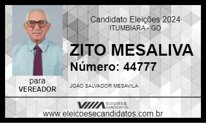 Candidato ZITO MESAVILA 2024 - ITUMBIARA - Eleições